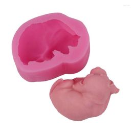 Baking Moulds 3D Candle Mold Soft Silicone Dog Shape Animal Design DIY Holiday Cake Chocolate Jelly Trays For