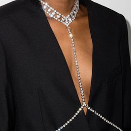 Navel Bell Button Rings Luxury Multilayer Body Waist Chain Necklace Body Jewelry for Women Nightclub Crystal Sexy Bikini Breast Chest Chain 230717