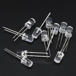 100pcs lot Transparent Round 5mm super bright water clear Green Red white Yellow Blue Light LED bulbs emitting diode F5234o