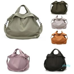 2023-Yoga bag tote bag sports leisure shoulder waterproof bag portable large capacity solid Colour bags 18L