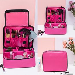 Cosmetic Bags Cases Professional Large Makeup Bag Women Cosmetic Case Multifunction Storage Waterproof Mini Portable Travel Make Up Handle Organizer 230717