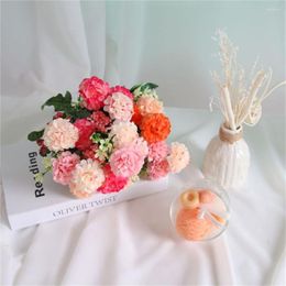 Decorative Flowers 1 Pc Artificial Fake Flower Hydrange Bouquet Home Decoration Party Year's Livingroom Wedding Accessories