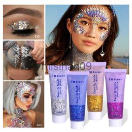 Other Makeup Eye Sequins Gel Mermaid Scale Face Body Lip Sequins Glitter Powder Eye Shadow Bright Polarised Dance Nail Decoration Makeup 50ML J230718