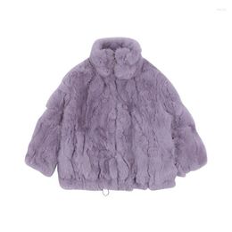 Jackets 2023 S Winter Thickening Warm Kids Baby Girls Fake Fur Coat Fashion Coats Elegant Overcoat Children Clothes