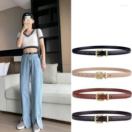 Belts High-quality Leather For Women Fashion Designer Classic Jeans Retro Simple Pin Buckle Female Denim Dress Luxury Belt