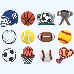 Shoe Parts Accessories Charms For Clog Decoration Funny Football Diy Shoes Pins Kids Boys Girls Teens Men Women And Adts Christmas B Ot82C