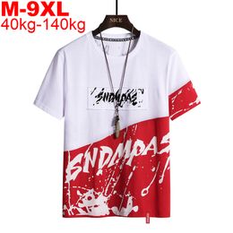 Oversized T Shirt Streetwear Men's T-shirt Short Sleeve Tshirts Hip Hop T-shirts Men Plus Size 9xl 8xl 7xl 6xl Men's Clothing