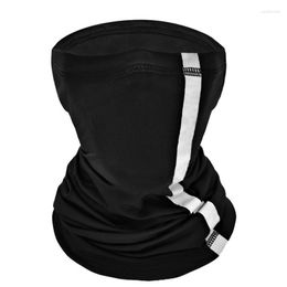 Bandanas Safety Reflective Scarf Multi-color Strip Neck Gaiter Breathable Face Cover Windproof Seamless Head Wear Neckerchief