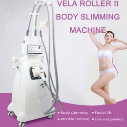 Vertical Vela Roller Body Slimming Shaping Machine Infrared Light RF Fat Removal Weight Loss 40K Vacuum Cavitation System Face Lift Anti-aging Skin Care Device