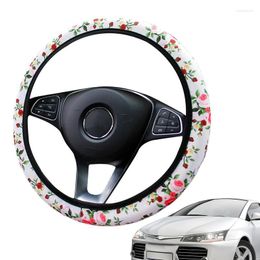 Steering Wheel Covers Car Rose Flowers Cover Seamless Universal Car-styling For Interior Accessories