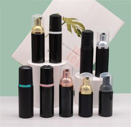 Packaging Bottles 10Pcs/Lot 60ml30ml Frost Black Plastic Foam Pump Bottle Cleaner Soap Dispenser Foam Container Refillable Empty Cosmetic Bottle JL1612