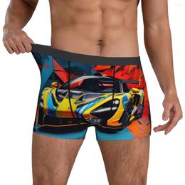 Underpants Fantastic Sports Car Underwear Graffiti Various Styles Shorts Briefs Breathable Boxer Trenky Print Plus Size