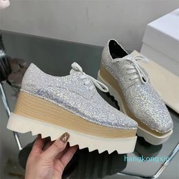 Designer Sneaker Designer Women Sneak Platform Shoes Calfskin Star Thick Sole Shoes