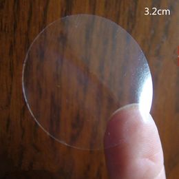 1500pcs lot 3 2cm 1 3'' Diameter Round Blank Labels Sticker Circle PVC Sealing Label Clear Round Stickers Transparent Se229R