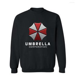 Men's Hoodies Mens Spring Umbrella Corporation Corp Print Men's High Quality Cotton Fleece Warm Long Sleeve Hooded Sweatshirt