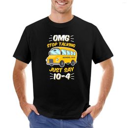 Men's Polos Funny School Bus Driver Gift 10-4 T-Shirt Blouse Quick-drying Workout Shirts For Men