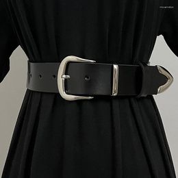 Belts Women's Runway Fashion Vintage Genuine Leather Cummerbunds Female Dress Corsets Waistband Decoration Wide Belt TB2990