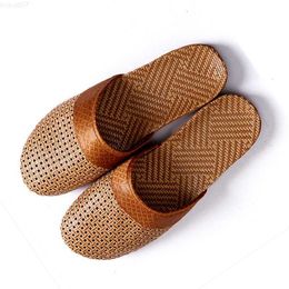 Slippers Suihyung New Men Women Summer Shoes Slippers Flax Mesh Breathable Non-Slip Sandals Beach Flip Flops Male Indoor Slippers Slides L230718