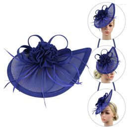 Bandanas Tea Party Accessories Women Fascinator Hats Wedding Purple