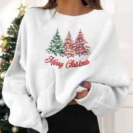 Women's Hoodies Ladies Shirts Christmas Holiday Pullovers Fun Graphic Print Crew Neck Long Sleeve Sweatshirts Gifts Full Zip Workout Top