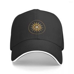 Berets Unisex Baseball Hats Macedonia Symbol Gold Outdoor Streetwear Sports Caps Hip Hop Cap Polychromatic Customizable
