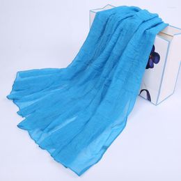 Scarves Candy Color Cotton Linen Long Scarf Autumn Winter Women Shawls Female Soft Elegant Poncho Gift 180 55cm