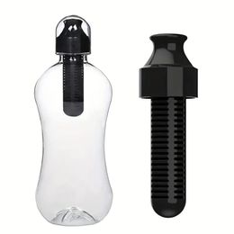 1pc 16.9 Oz Water Philtre Bottle With High Purity Activated Carbon For Hiking, Backpacking, Camping, Travel, Portable Water Purifier Bottle