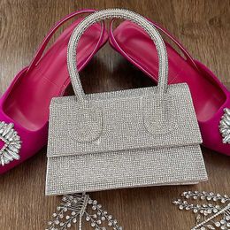 Womens Hand Bags Chic Diamonds Top-handle Shape Small Hand Bags for Women Shopping Shoulder Bags Crossbody Bags Blings mochila