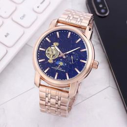 new mens watches highquality fashion flywheel automatic mechanical watch for sun moon and stars gentlemans 42mm steel band watch relogio masculino
