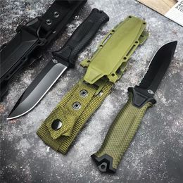 high quality GB Outdoor wilderness Survival Fixed Knife 4.842" 12C27 Steel Blade, Rubber Handles,Camping Self-defense Hunt Knives