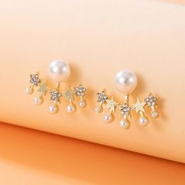 Stud Earrings Luxury Crystal Stone Rose Flowers Drop Dangle For Women Exquisite Eyes Geometric Party Jewellery Pendiente 18148