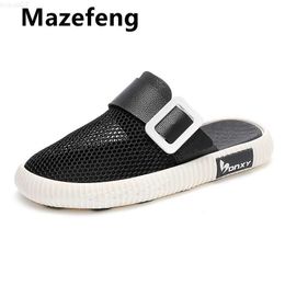 Slippers 2021 Men Shoes Beach Casual Men's Slippers Unisex Hollow Out Casual Couple Beach Sandal Flip Flops Shoes Non-slide Male Slippers L230718