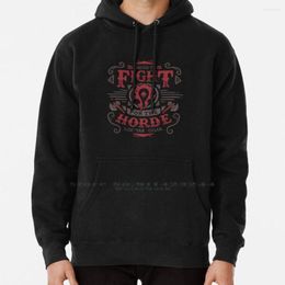 Men's Hoodies Fight For The Horde Hoodie Sweater 6xl Cotton Roleplay Shadowlands Mmorpg Mmo Game Azeroth Classes Alliance World Of