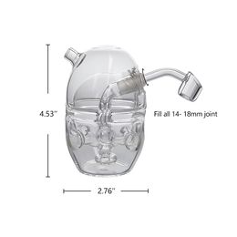 4.53inch Round Fab Egg Bubbler transparent beaker Unique honeycomb percolator hookah glass bong oil rigs water pipe US warehouse retail order free shipping