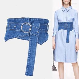 Belts Women's Fashion Denim Corset Female Cummerbund Coat Waistband Dress Decration Wide Belt J067