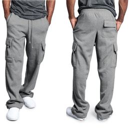 Mens Pants Overall Sports Street Bottom Pocket Winter Fitness Gym Training Breathable Soft 230718