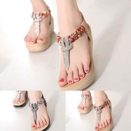 Style Women Summer Ethnic Sandals s Shoes Beach Seaside Bohemian Wedge Heel Sling for Women Wide Shoe Seaide