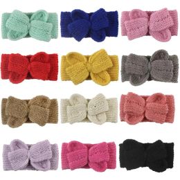 New Winter Autumn Baby Hat Soft Elastic Cotton Newborn Kids Cap Knit Girls Hats Toddler Bow Headband Band Head Wrap