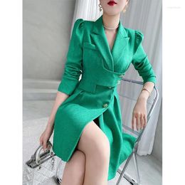 Casual Dresses Small Fragrance Dress In Spring And Autumn High-Quality Temperament Fan Commuter Slim Suit Skirt Design Niche M1122