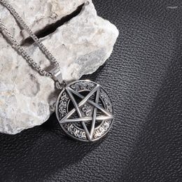 Pendant Necklaces Classic Star Of David Solomon Stainless Steel Necklace Men Women Judaism Amulets Trending Statement Jewelry Gifts