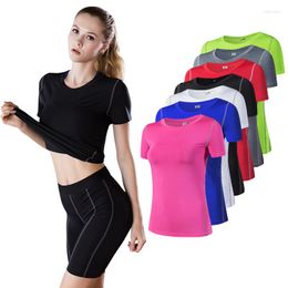 Active Shirts 2023 Yoga Top For Women Quick Dry Sport Shirt Fitness Gym Running T-shirts Female Sports