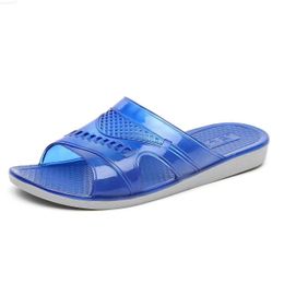 Slippers Men's Summer Open Toe One Word Casual Slippers Non Slip Anti Odour Home Casual Slippers Were Resistant Bathroom Slippers L230718