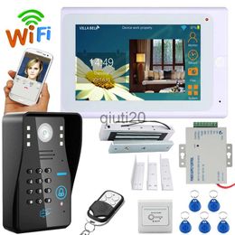 Other Intercoms Access Control 7" TFT Wireless Wifi RFID Video Door Phone Doorbell Intercom System with Electric Magnetic Door Lock 180KG+ 1000TVL Camera x0718 x0702