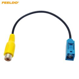 FEELDO Car Reversing Camera Adapter Fakra RCA Cable Plug For Mercedes For Ford OEM Radio Head Unit #3952204T