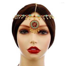Hair Clips Vintage Bohemian Crystal Rhinestone Headband Jewelry For Women Ethnic Style Band Bridal Wedding Accessories