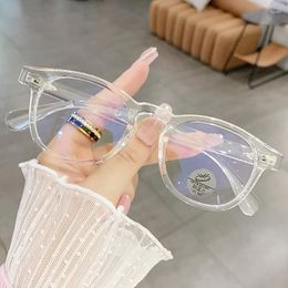 Sunglasses Fashion Large Frame Transparent Anti Blue Light Square Eyewear Sunglass Protection Glasses Flat Mirror Eyeglasses