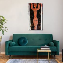 Abstract Portrait Canvas Art Caryatid Amedeo Modigliani Painting Handmade Contemporary Home Decor