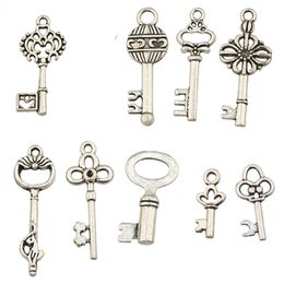 charms Jewellery mixes antique silver keys metal vintage new diy fashion Jewellery accessories for jewelery bracelets necklaces making314y