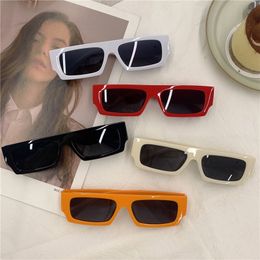 Sunglasses Rectangle Frame Fashion Sunglasses For Man And Women Retro Vintage Designer Shades Glass Women Man Car Driving 230717