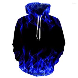 Men's Hoodies 2023 Colorful Men Women 3D Digital Fire Printed Hooded Pullover Autumn Casual Funny Unisex Sweatshirts Streetwear